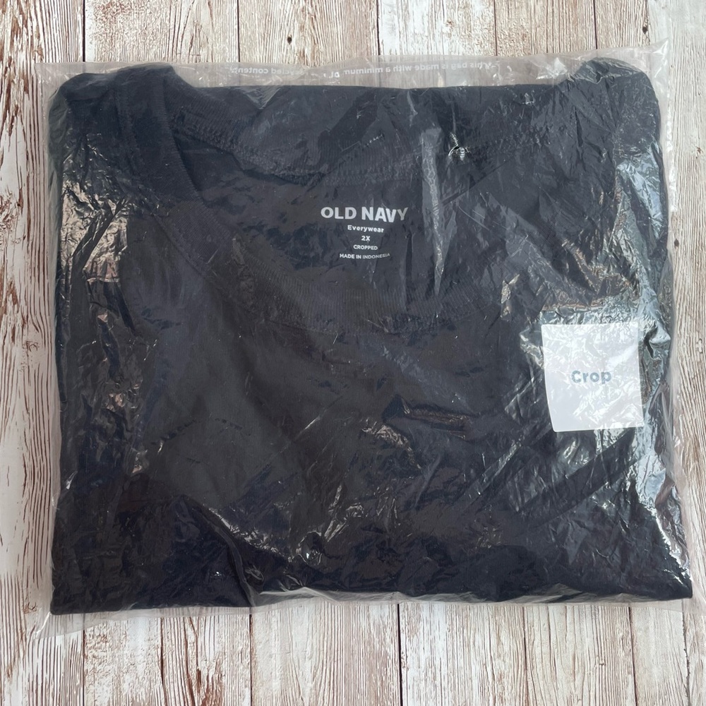 🆕 RESERVED EB Old Navy Women's EveryWear Crop Cropped Short Sleeve T-Shirt 2X - Picture 8 of 15